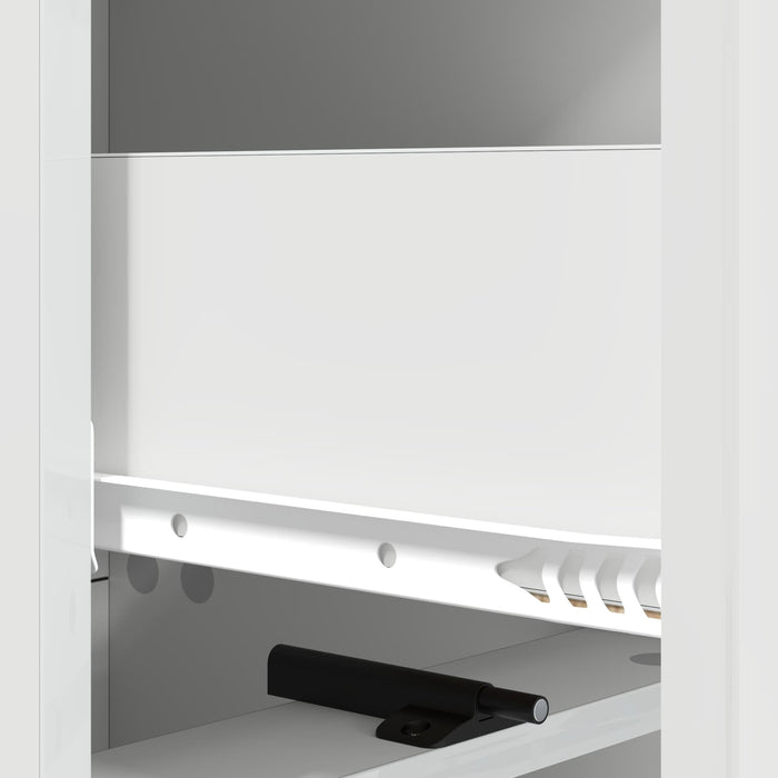 Dulap cu sertare Alb foarte lucios 33 x 34,5 x 92 cm - WALTI WALTI
