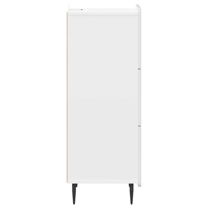 Dulap cu sertare Alb foarte lucios 33 x 34,5 x 92 cm - WALTI WALTI