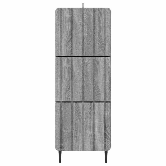 Dulap cu sertare Sonoma gri 33 x 34,5 x 92 cm Lemn prelucrat - WALTI WALTI
