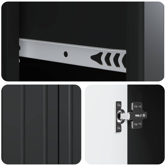Bufet cu sertar Negru 66 x 34,5 x 91,5 cm Lemn prelucrat - WALTI WALTI