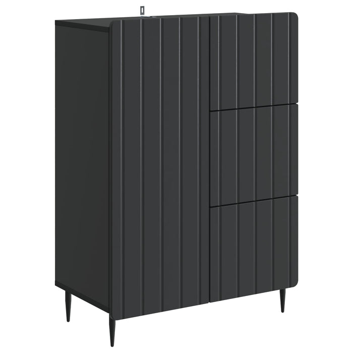 Bufet cu sertar Negru 66 x 34,5 x 91,5 cm Lemn prelucrat - WALTI WALTI