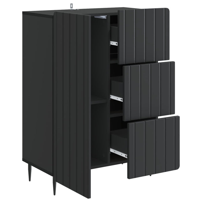 Bufet cu sertar Negru 66 x 34,5 x 91,5 cm Lemn prelucrat - WALTI WALTI