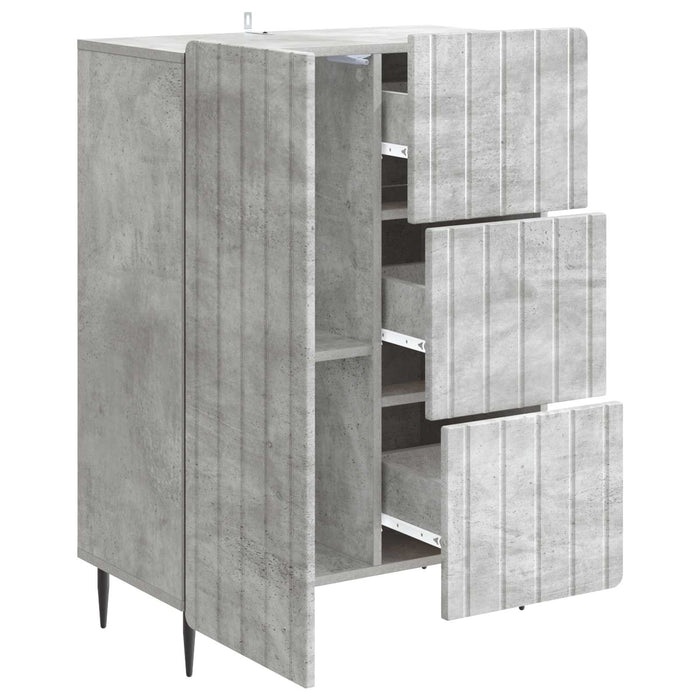 Bufet cu sertar Gri Beton 66 x 34,5 x 91,5 cm Lemn prelucrat - WALTI WALTI