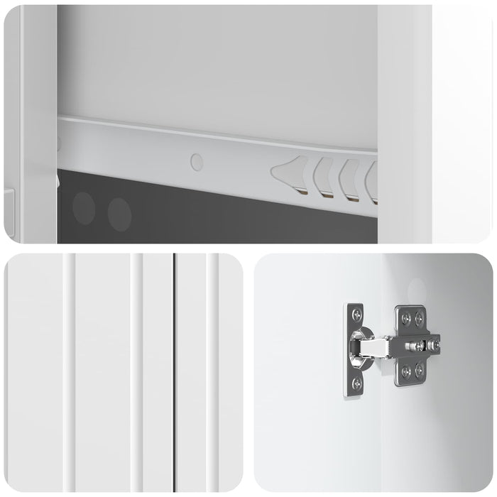 Bufet Alb foarte lucios 66 x 34,5 x 91,5 cm Lemn prelucrat - WALTI WALTI