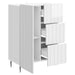 Bufet Alb foarte lucios 66 x 34,5 x 91,5 cm Lemn prelucrat - WALTI WALTI
