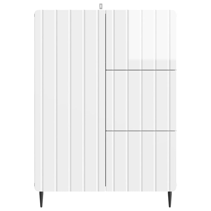 Bufet Alb foarte lucios 66 x 34,5 x 91,5 cm Lemn prelucrat - WALTI WALTI
