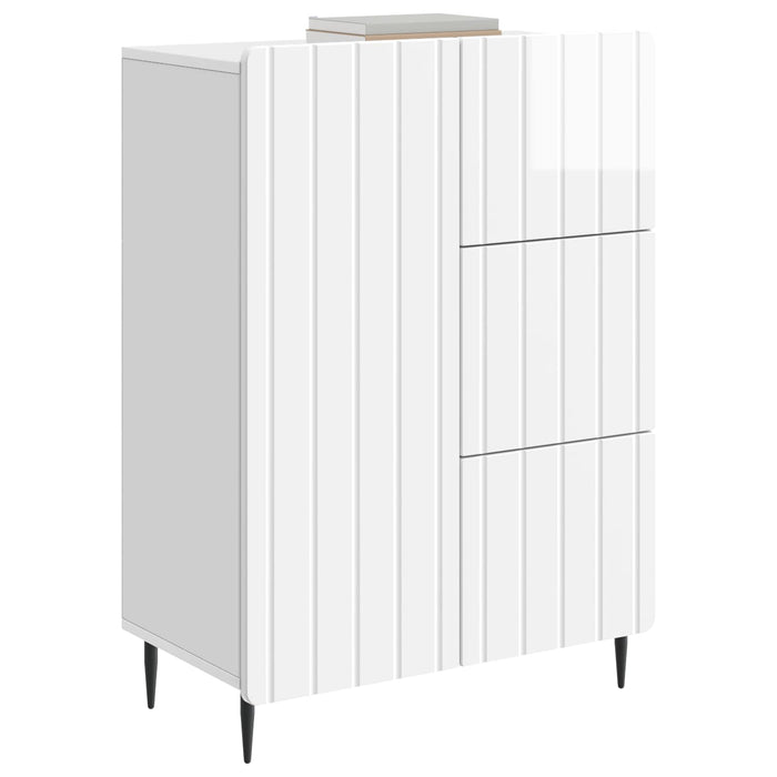 Bufet Alb foarte lucios 66 x 34,5 x 91,5 cm Lemn prelucrat - WALTI WALTI