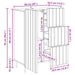 Bufet Stejar fumuriu 66 x 34,5 x 91,5 cm Lemn prelucrat - WALTI WALTI