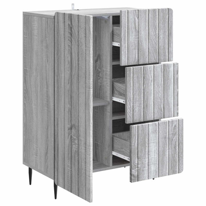 Bufet cu sertar Sonoma gri 66 x 34,5 x 91,5 cm Lemn prelucrat - WALTI WALTI