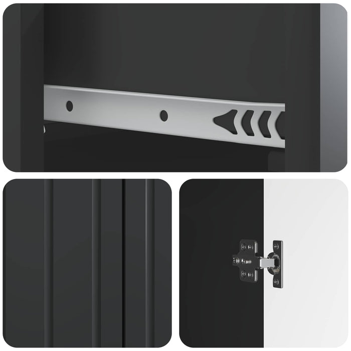 Bufet cu sertar Negru 66 x 34,5 x 92 cm Lemn prelucrat - WALTI WALTI