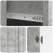 Bufet cu sertar Gri Beton 66 x 34,5 x 92 cm Lemn prelucrat - WALTI WALTI