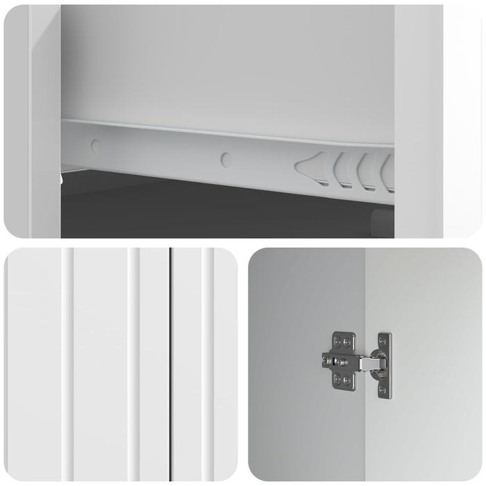 Bufet Alb foarte lucios 66 x 34,5 x 92 cm Lemn prelucrat - WALTI WALTI