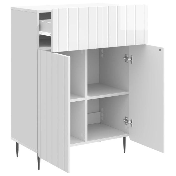 Bufet Alb foarte lucios 66 x 34,5 x 92 cm Lemn prelucrat - WALTI WALTI