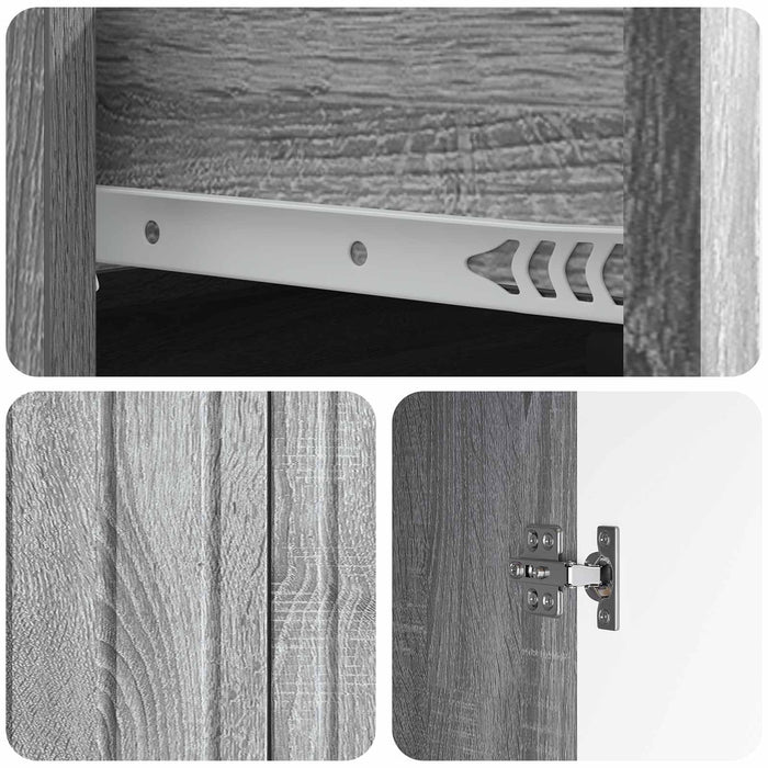 Bufet cu sertar Sonoma gri 66 x 34,5 x 92 cm Lemn prelucrat - WALTI WALTI
