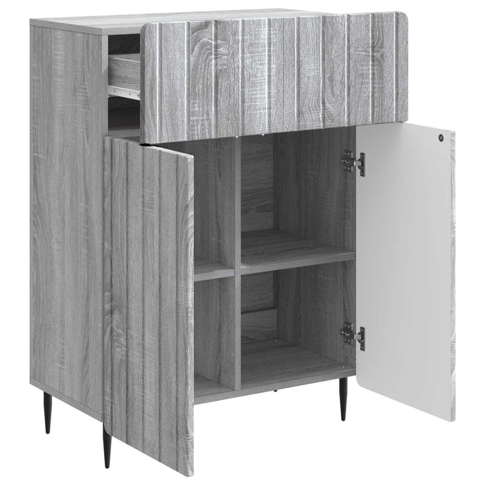 Bufet cu sertar Sonoma gri 66 x 34,5 x 92 cm Lemn prelucrat - WALTI WALTI