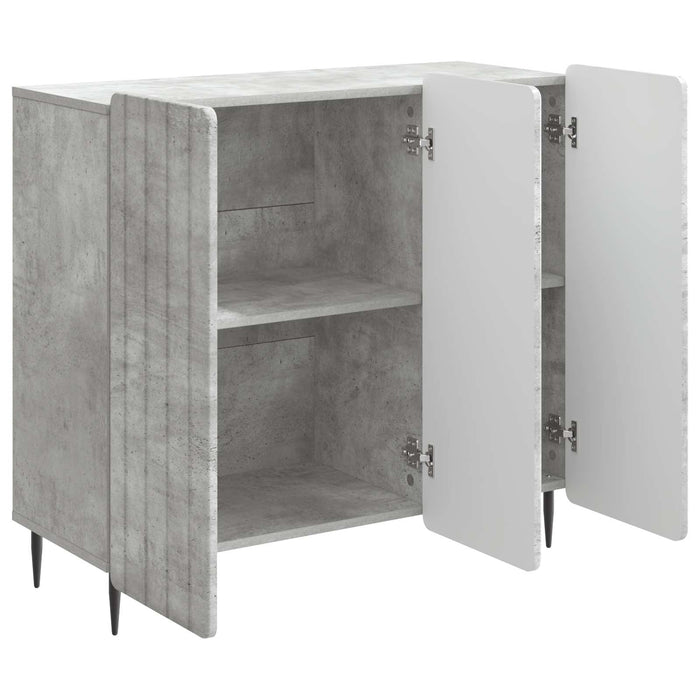 Bufet Gri Beton 89 x 34,5 x 82 cm Lemn prelucrat - WALTI WALTI