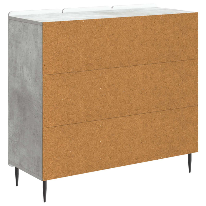 Bufet Gri Beton 89 x 34,5 x 82 cm Lemn prelucrat - WALTI WALTI