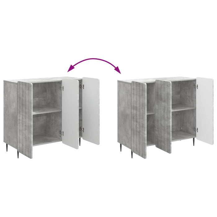 Bufet Gri Beton 89 x 34,5 x 82 cm Lemn prelucrat - WALTI WALTI