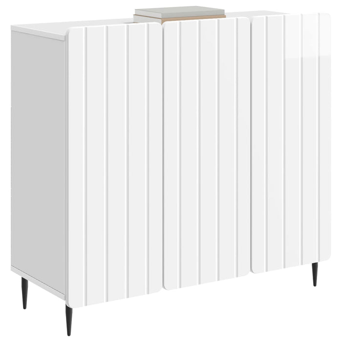Bufet Alb foarte lucios 89 x 34,5 x 82 cm Lemn prelucrat - WALTI WALTI