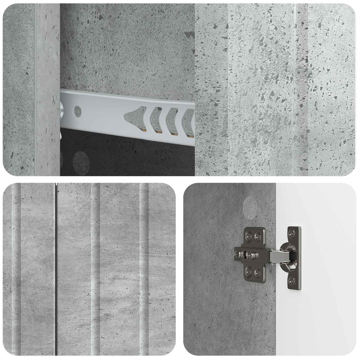 Bufet cu sertar Gri Beton 89 x 34,5 x 62 cm Lemn prelucrat - WALTI WALTI