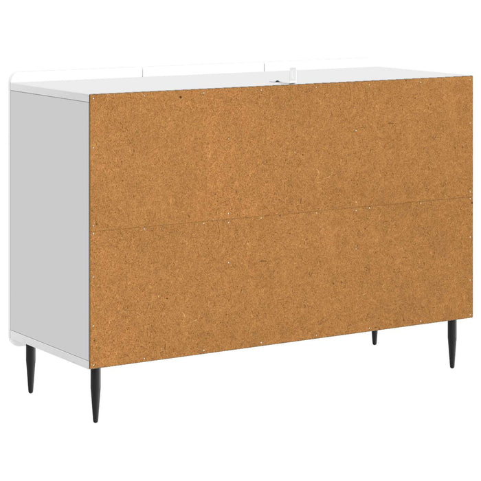 Bufet Alb foarte lucios 89 x 34,5 x 62 cm Lemn prelucrat - WALTI WALTI