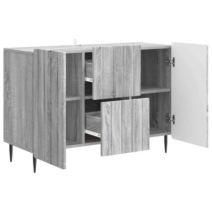Bufet cu sertar Sonoma gri 89 x 34,5 x 62 cm Lemn prelucrat - WALTI WALTI