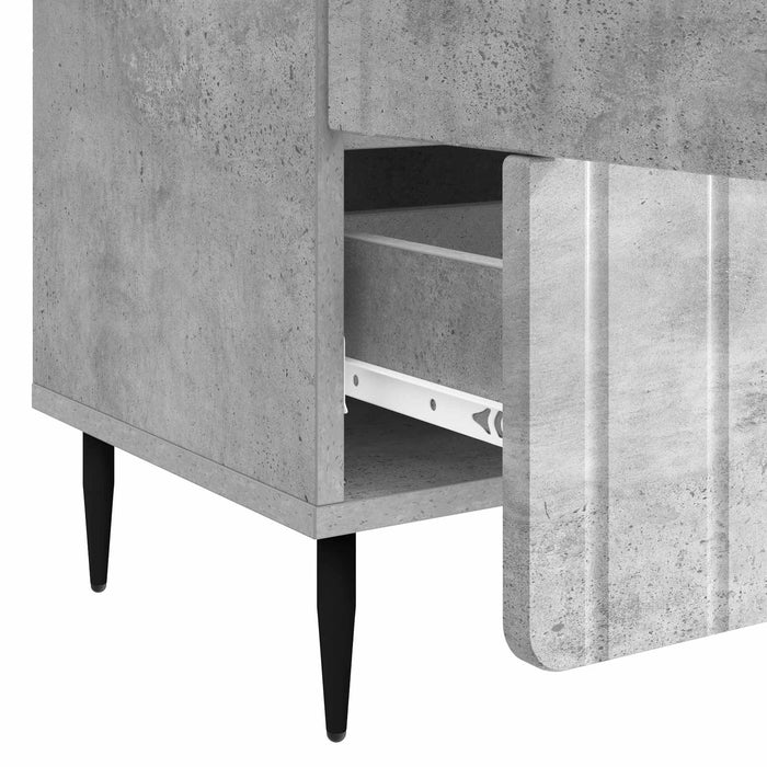Bufet cu sertar Gri Beton 66 x 34,5 x 97 cm Lemn prelucrat - WALTI WALTI