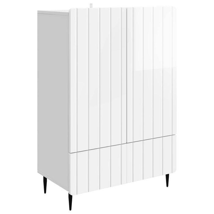 Bufet Alb foarte lucios 66 x 34,5 x 97 cm Lemn prelucrat - WALTI WALTI