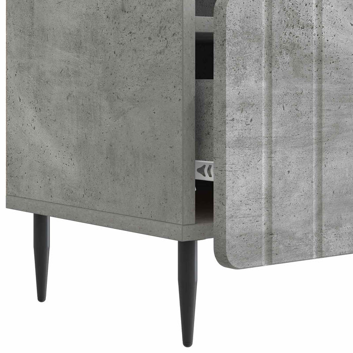 Cabinet TV Gri Beton 102 x 34,5 x 50 cm Lemn prelucrat - WALTI WALTI