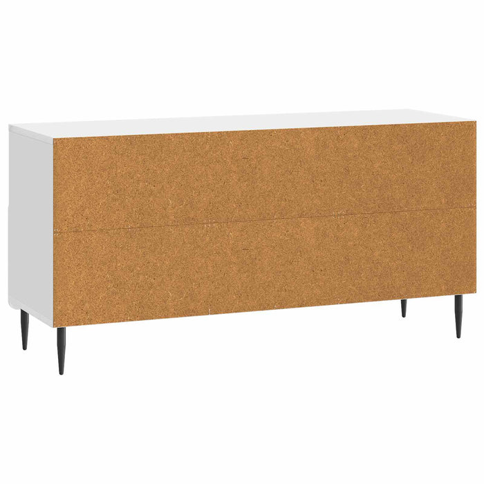 Cabinet TV Alb foarte lucios 102 x 34,5 x 50 cm Lemn prelucrat - WALTI WALTI