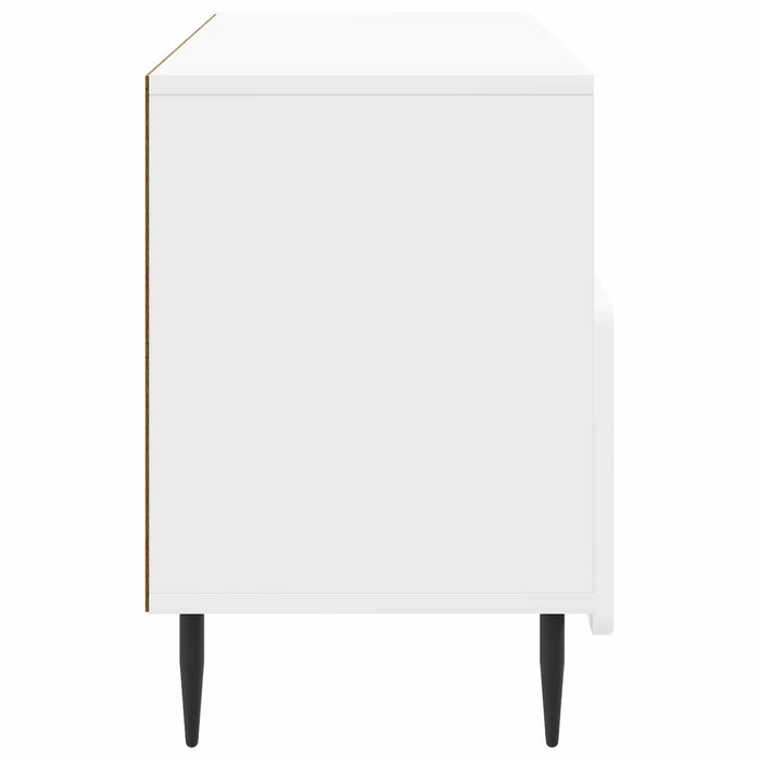 Cabinet TV Alb foarte lucios 102 x 34,5 x 50 cm Lemn prelucrat - WALTI WALTI