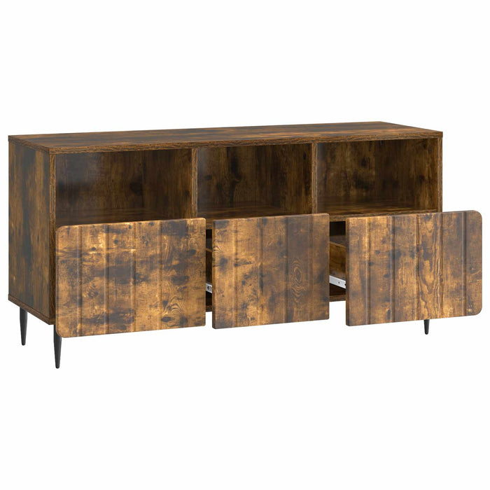 Cabinet TV Stejar fumuriu 102 x 34,5 x 50 cm Lemn prelucrat - WALTI WALTI