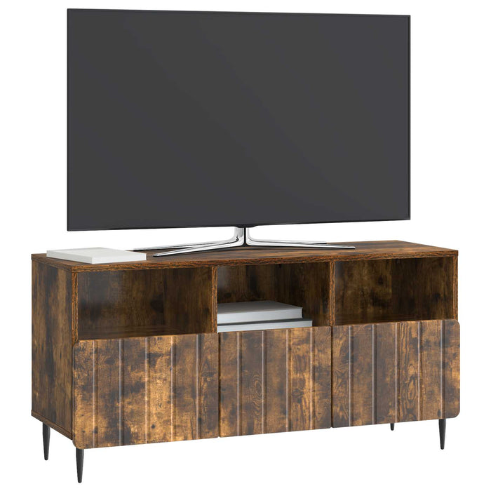 Cabinet TV Stejar fumuriu 102 x 34,5 x 50 cm Lemn prelucrat - WALTI WALTI