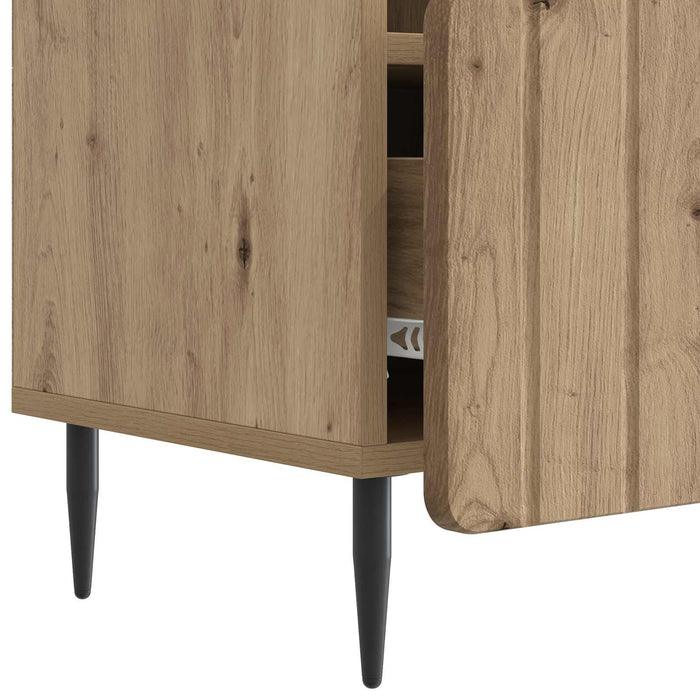 Cabinet TV Stejar Artizanal 102 x 34,5 x 50 cm Lemn prelucrat - WALTI WALTI