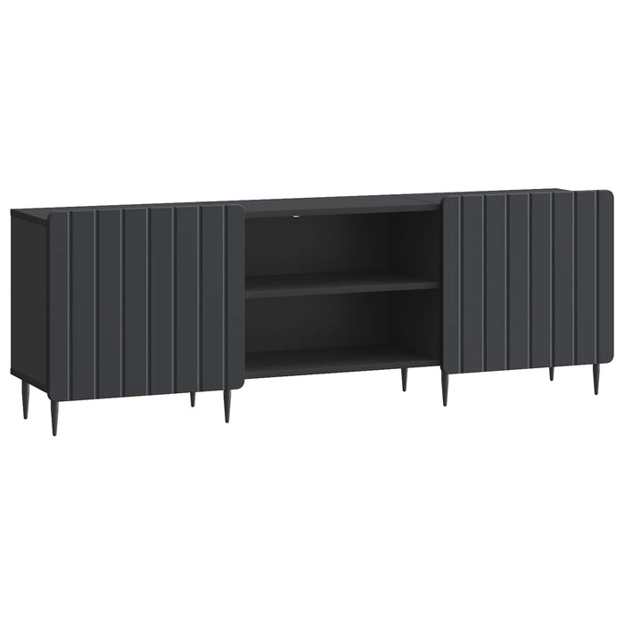 Cabinet TV Negru 150 x 31 x 52 cm Lemn prelucrat - WALTI WALTI