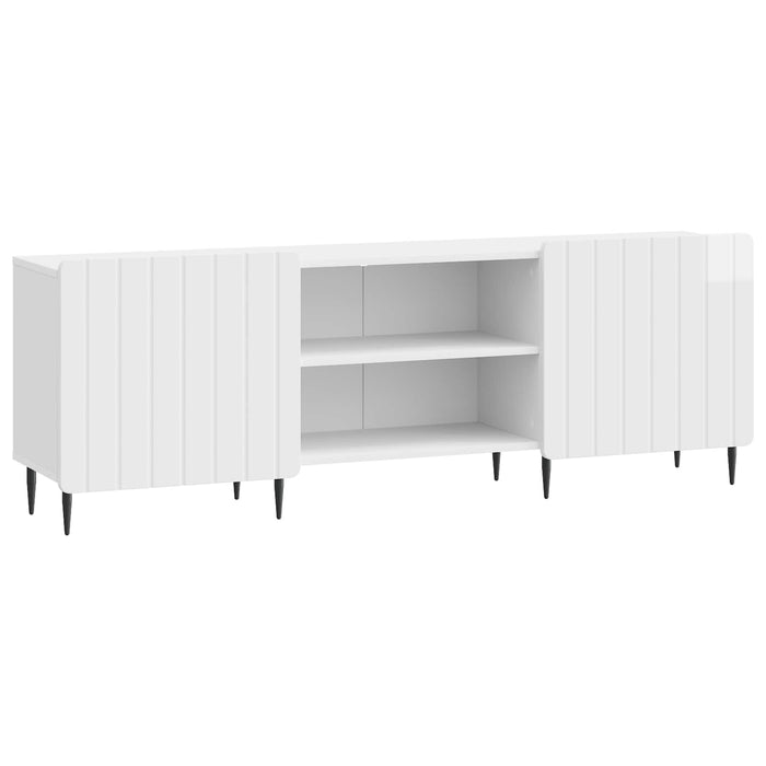 Cabinet TV Alb foarte lucios 150 x 31 x 52 cm Lemn prelucrat - WALTI WALTI