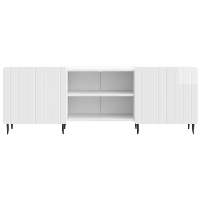 Cabinet TV Alb foarte lucios 150 x 31 x 52 cm Lemn prelucrat - WALTI WALTI