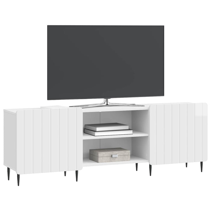Cabinet TV Alb foarte lucios 150 x 31 x 52 cm Lemn prelucrat - WALTI WALTI