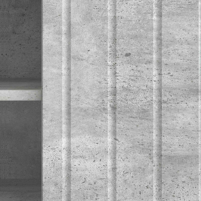 Cabinet TV Gri Beton 102 x 34,5 x 52 cm Lemn prelucrat - WALTI WALTI