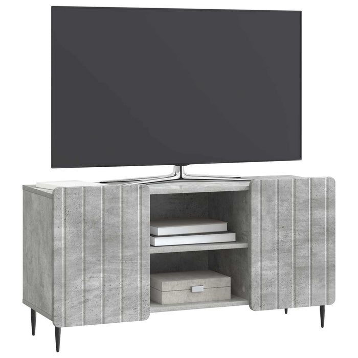 Cabinet TV Gri Beton 102 x 34,5 x 52 cm Lemn prelucrat - WALTI WALTI