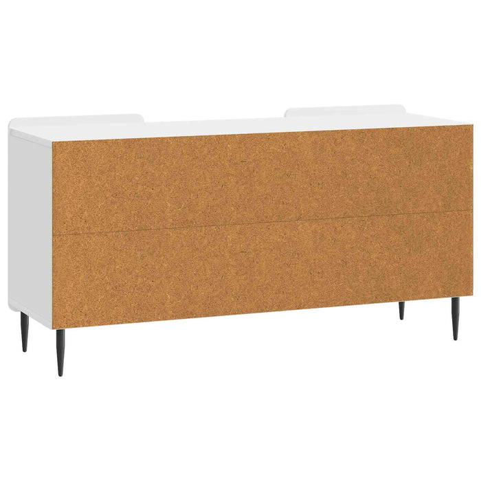 Cabinet TV Alb foarte lucios 102 x 34,5 x 52 cm Lemn prelucrat - WALTI WALTI