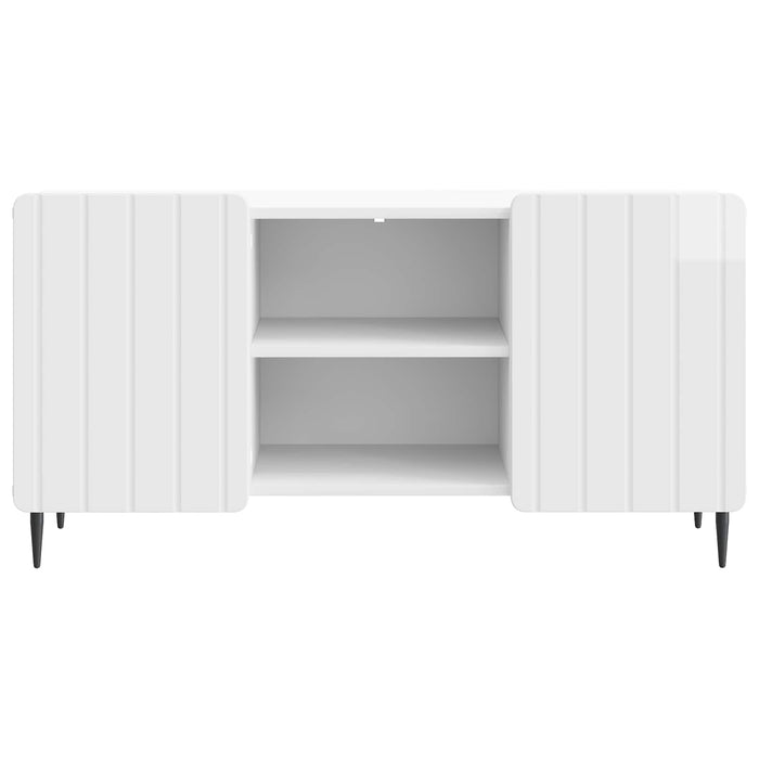 Cabinet TV Alb foarte lucios 102 x 34,5 x 52 cm Lemn prelucrat - WALTI WALTI