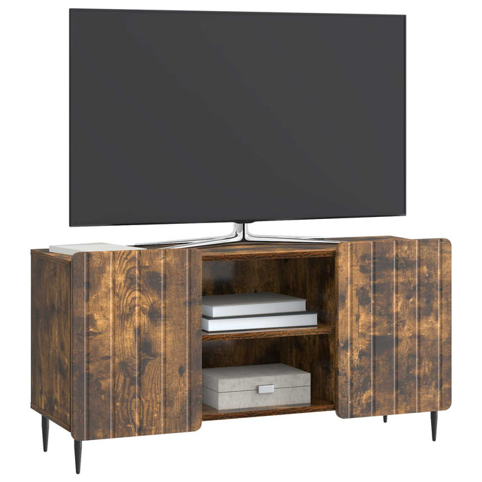 Cabinet TV Stejar fumuriu 102 x 34,5 x 52 cm Lemn prelucrat - WALTI WALTI