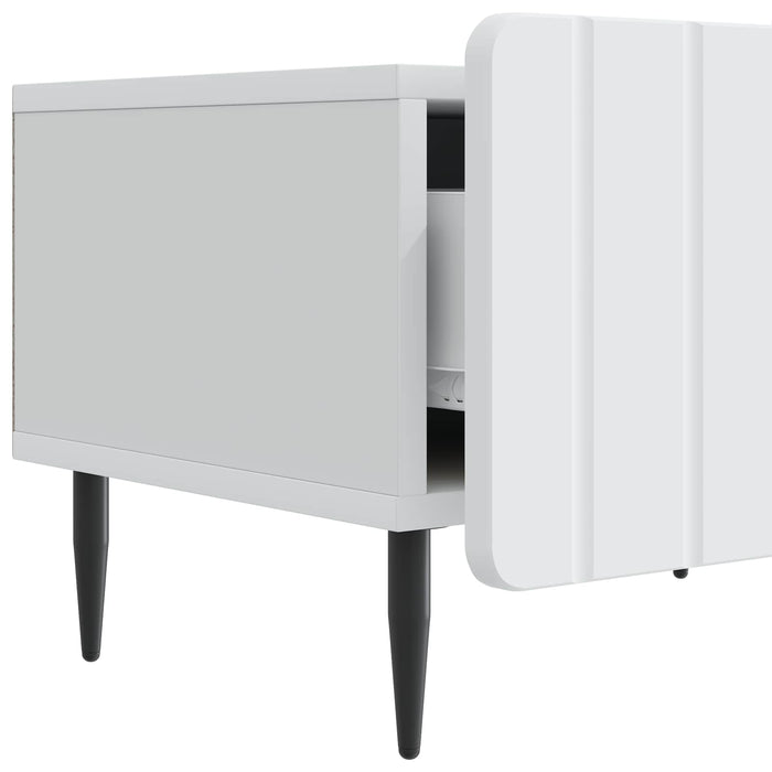 Cabinet TV cu sertar Alb 147 x 34,5 x 32 cm Lemn prelucrat - WALTI WALTI