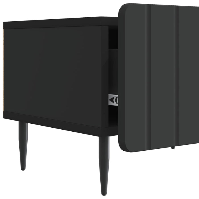 Cabinet TV cu sertar Negru 147 x 34,5 x 32 cm Lemn prelucrat - WALTI WALTI