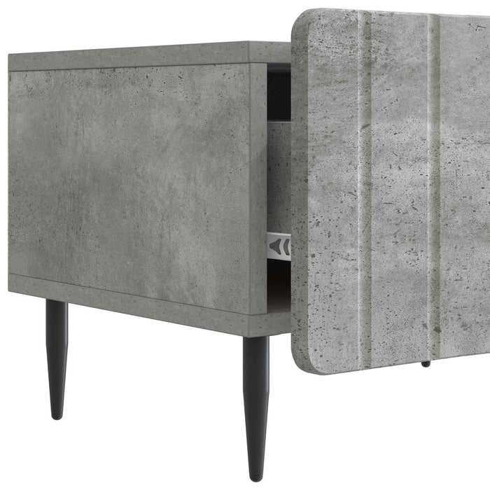 Cabinet TV Gri Beton 147 x 34,5 x 32 cm Lemn prelucrat - WALTI WALTI