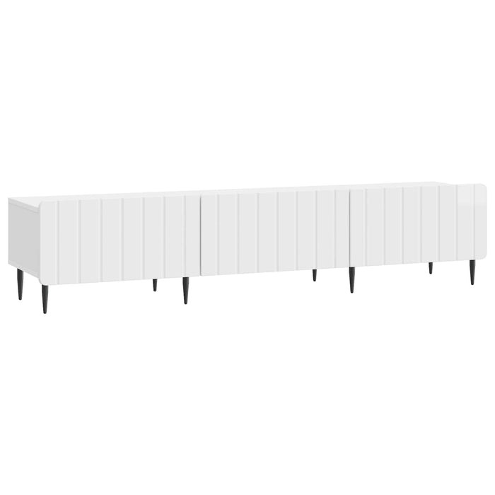 Cabinet TV Alb foarte lucios 147 x 34,5 x 32 cm Lemn prelucrat - WALTI WALTI