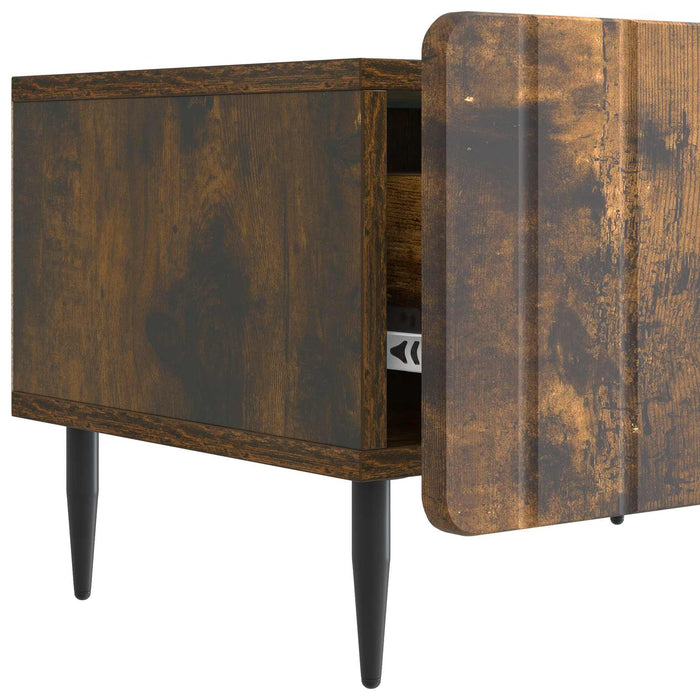 Cabinet TV Stejar fumuriu 147 x 34,5 x 32 cm Lemn prelucrat - WALTI WALTI