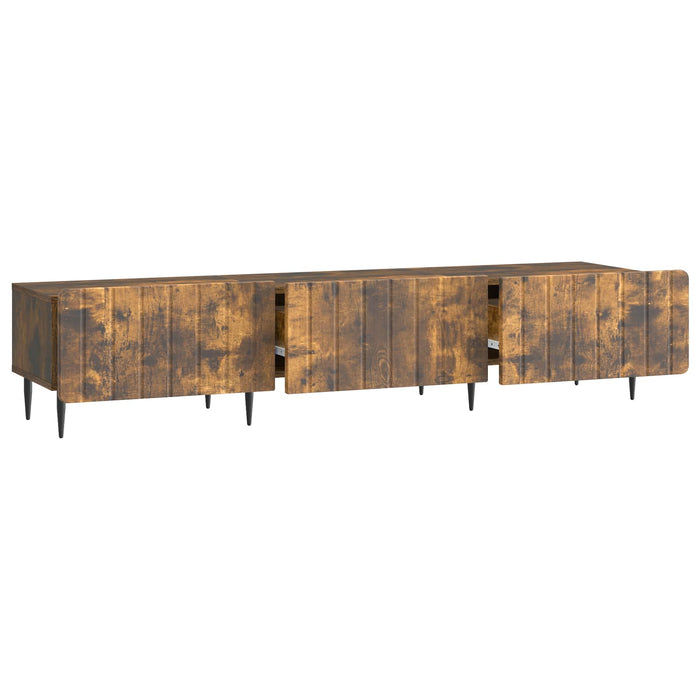 Cabinet TV Stejar fumuriu 147 x 34,5 x 32 cm Lemn prelucrat - WALTI WALTI