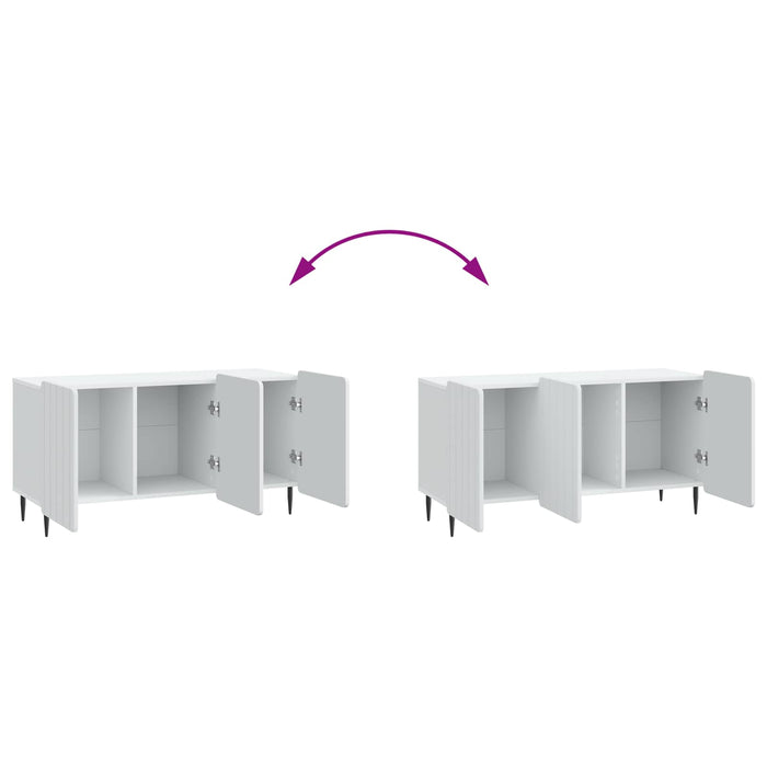 Cabinet TV Alb 99 x 34,5 x 52 cm Lemn prelucrat - WALTI WALTI